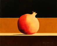 Wim Blom- Pomegranate I 2005 oil on canvas on panel 20 x 24 cm - 8 x 10 inches 