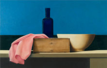 Wim Blom - The wooden box 2006 oil on canvas 35.5 x 56 cm